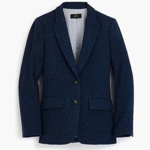 J Crew Boyfriend Blazer in English Wool Herringbone Flecked